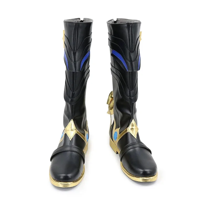 新しいゲーム原神インパクト Snezhnaya Fatui Dottore コスプレブーツ靴大人のハロウィンパーティーコスチュームアクセサリー