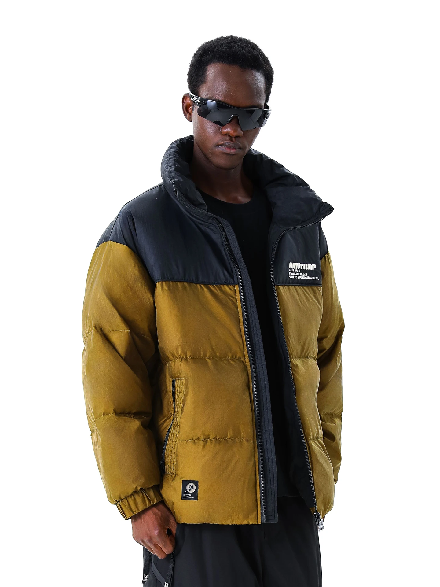 

Мужской пуховик MMOPTOP American Style, утепленный, с воротником Color Block, винтажный, с длинными рукавами, на молнии