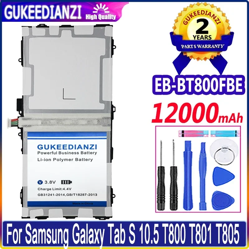 For SAMSUNG Tablet EB-BT800FBE Battery For Samsung Galaxy Tab S 10.5 SM-T805C/T800/T801/T805/T807 Batterie Li-polym Bateria