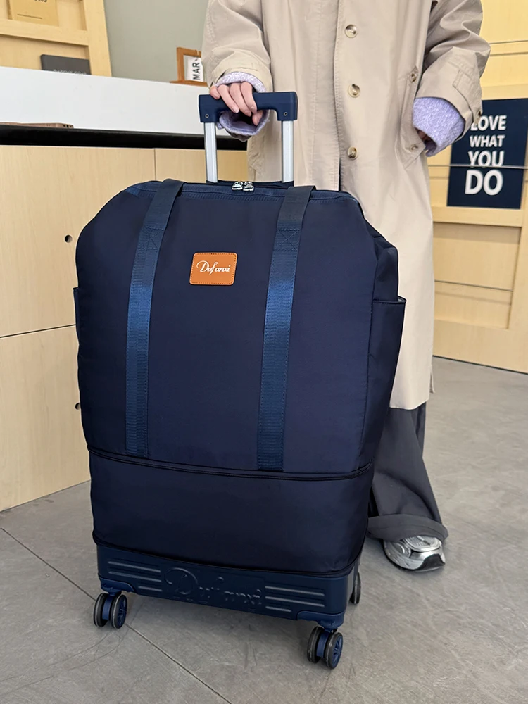 

Large Capaci Travel Bag with Pull Rod Cabin Bag Single oulder Handbag Ox Cloth Sports Sle Foldable for Youth Touring
