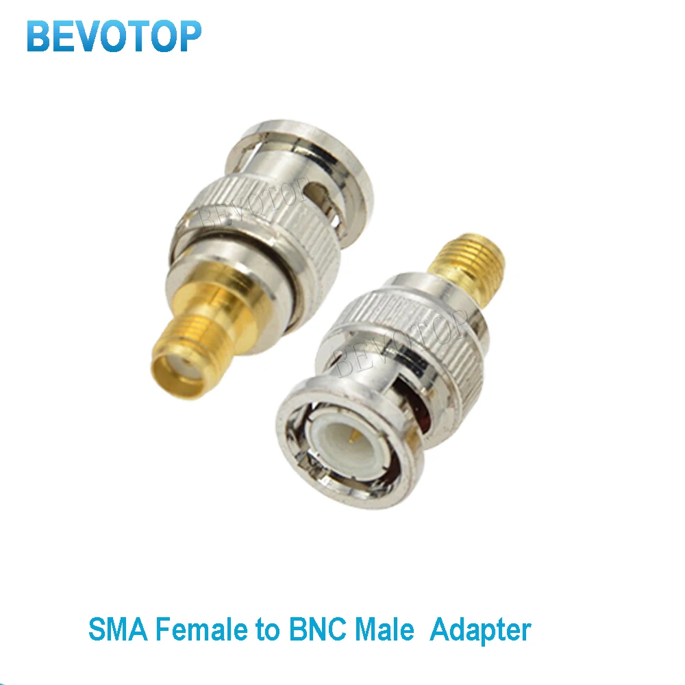 

100PCS/lot SMA Female Jack to BNC Male Plug Connector Adapter For WiFi Radio Antenna BNC to SMA RF Kit Coaxial Wholesales