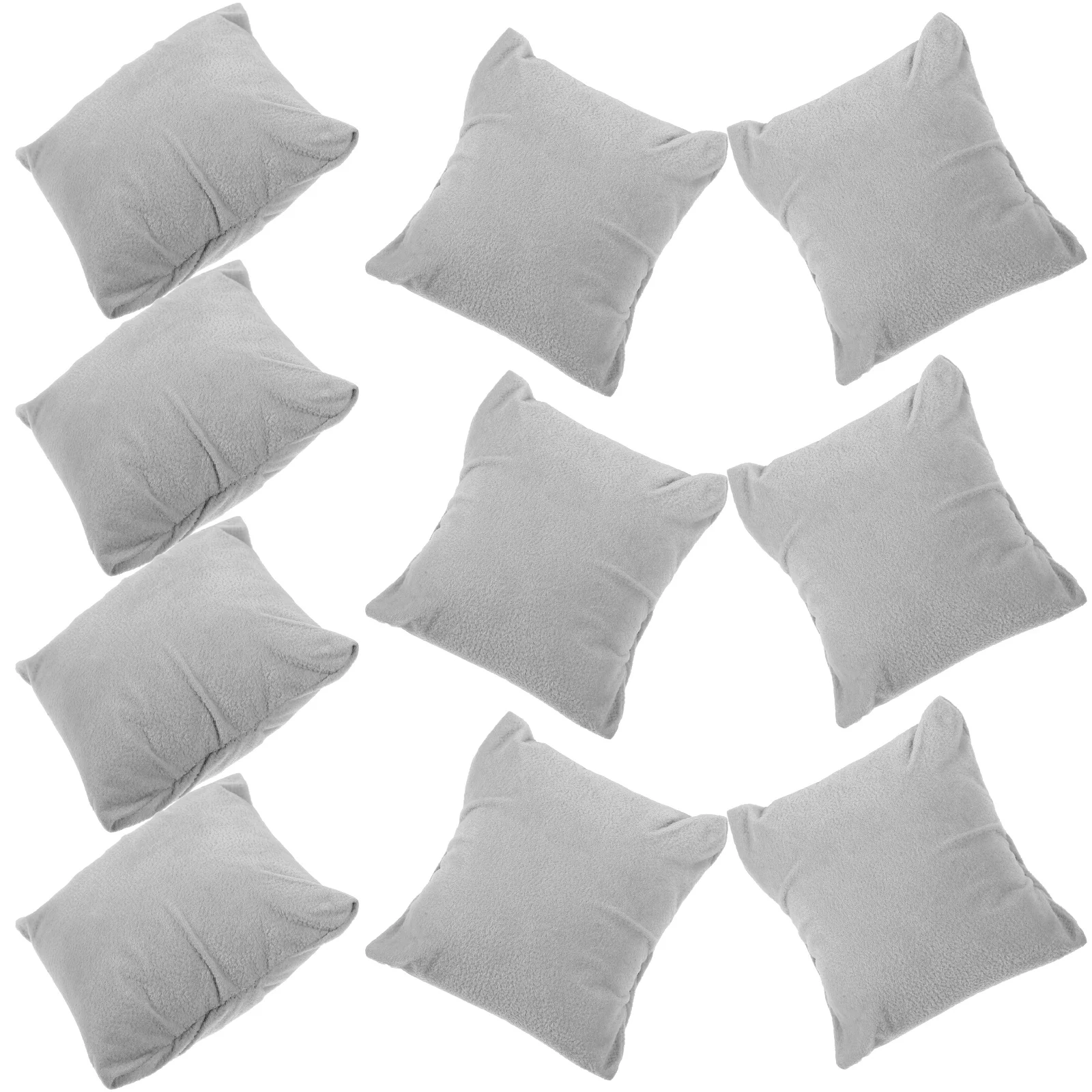 

10 Pcs Pillow Small Display Cushions Bracelet Chains Gray Bead Velvet Practical Storage Home Pillow For Watch Use