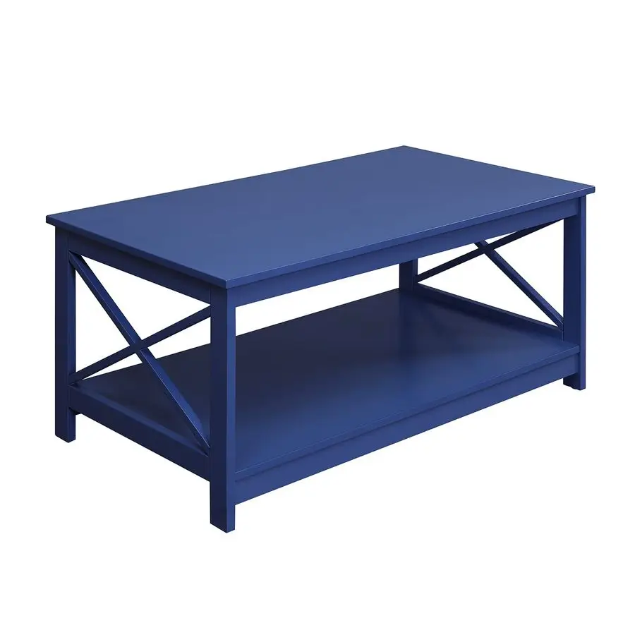 

Oxford Coffee Table with Shelf, Cobalt Blue