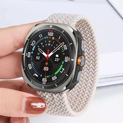 for Samsung Galaxy watch Ultra Strap 47mm Accessories Sport Nylon Braided solo loop correa bracelet Galaxy watch 7 Ultra band