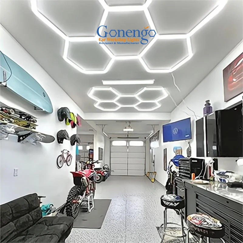 Manufacturers Selling DIY 6500K Detailing Hexagonal Car Workshop Auto Garage Lights