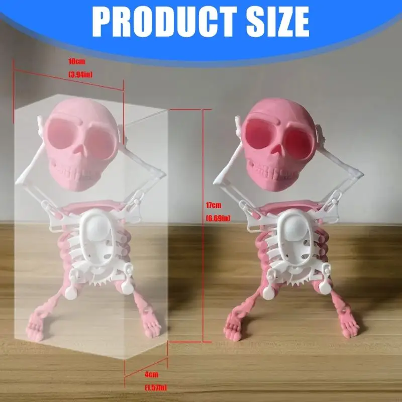 W3JF 3D Swinging Skeleton Toy pour décoration bureau les divertissements farce