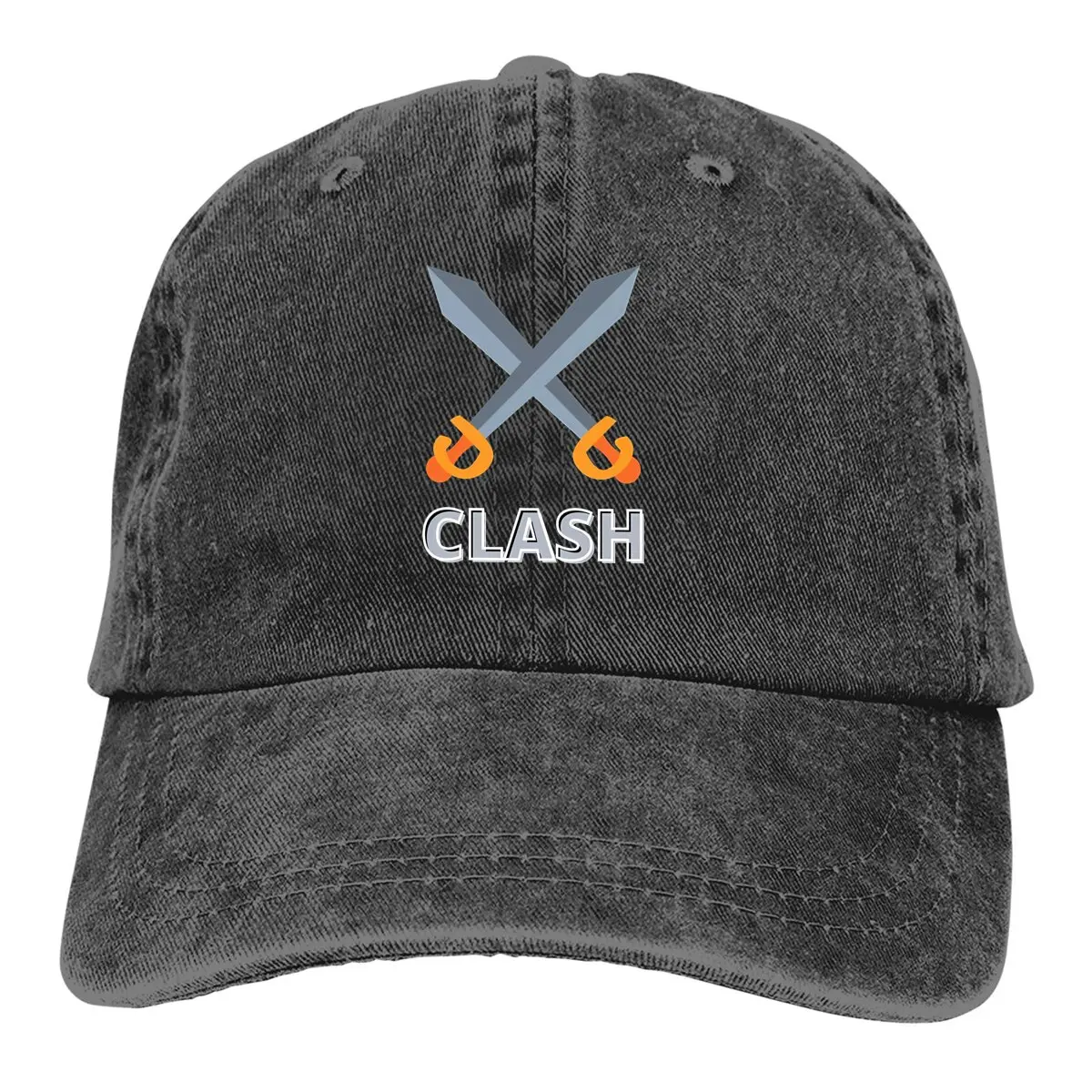 Men WomenClash Of ClansClash Royale  Let s Clash GraphicBaseball Cap  High Quality Washed Denim Peaked Cap Sun hats Novelty