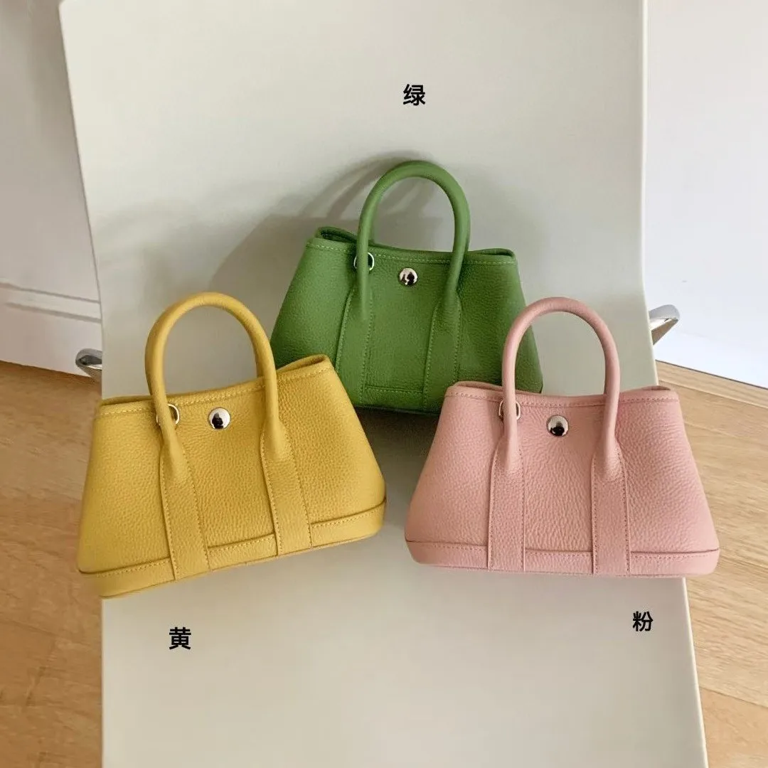 

First layer cowhide garden bag mini small bag women's bag high-end fashion exquisite hand bag messenger bag small tote bag
