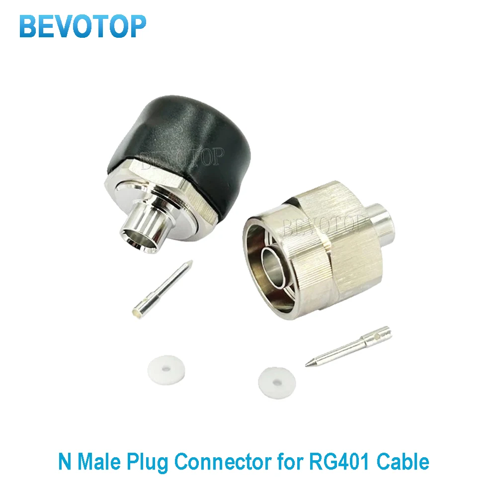 10PCS/LOT RG401 N Male Plug RF Coaxial Connector for RG-401 Cable BEVOTOP Connector