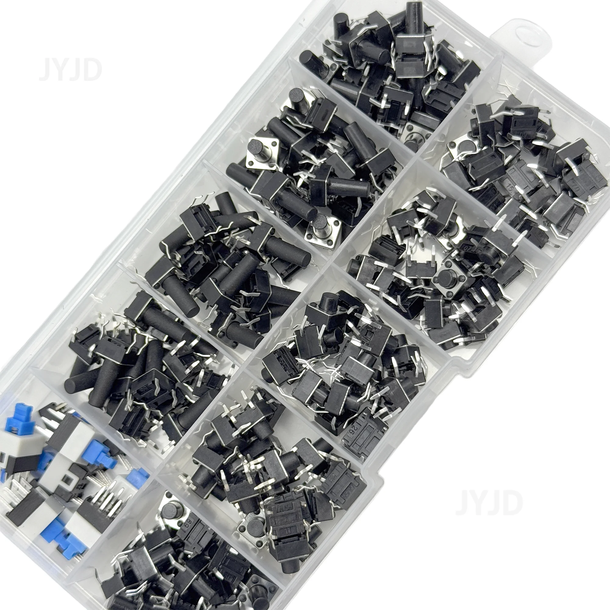 10 Types of 180pcs Button Switch Direct Insertion Light Touch Switch Button Switch Classification Box Kit