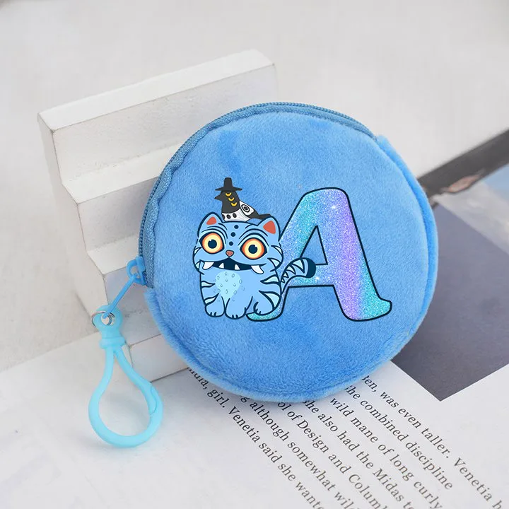 

KPop Demon Hunters Girls boys Round coin purse fashion Portable Plush Coin Purse Storage Bag Cute Zippered Wallet Purses gifts