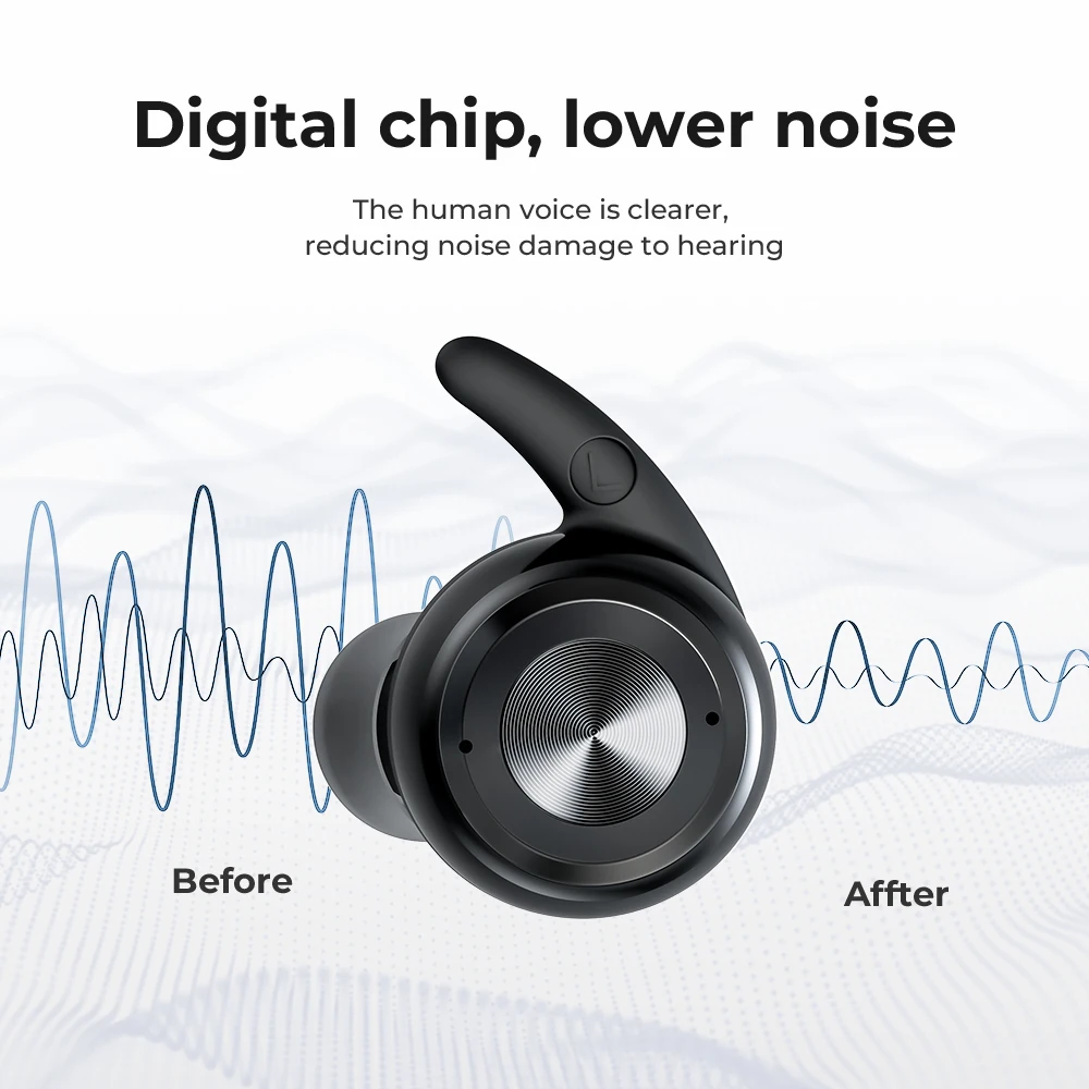 Hearing Aid Rechargeable Hearing Device Sports Appearance  Digital Chips ITE Ear Hearing Aids for The Elderly Audifonos Sound