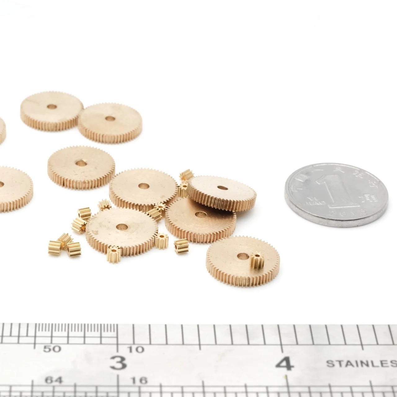 0.2M 0.8/1/2mm Brass Spur Gears 8/10/12/15/20/30/40/60 Teeth DIY Miniature Models MINI Car Model Parts