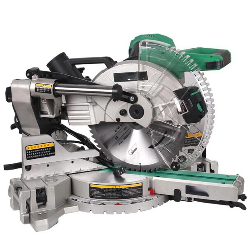 Dual Sliding Compound Mitre Saw Machine 305mm Miter Saw 220V Slide Bar Woodworking Angle Oblique Cutting Machine