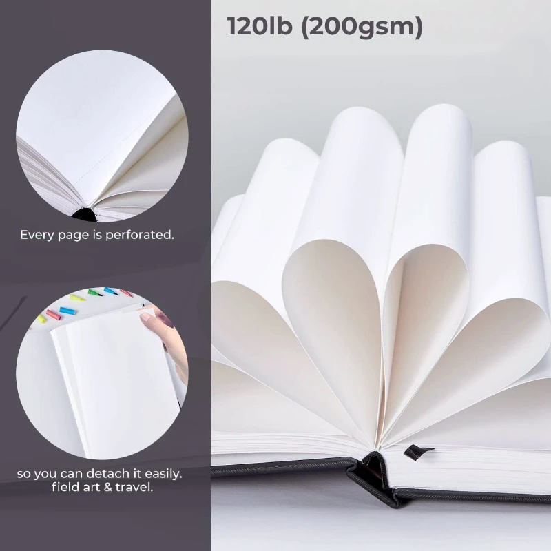 كراسة رسم 24K/A4 78 ورقة/60 ورقة لرسم علامة أكريليك مناسبة للطلاب والمعلمين والفنانين المبتدئين