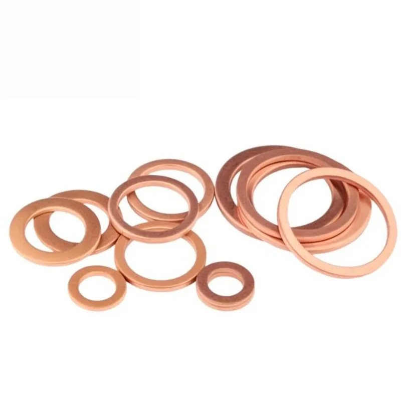 DIN7603 Crush Sealing Washer Red Brass Copper Flat Gasket For Boat M3 M4 M5 M6 M8 M10 M12 M14 M16 M18 M20 M22 M24 M27 M30