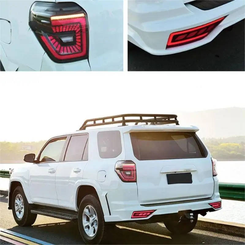 

New Design for 4 Runner Taillights 2010-2021 Upgrade to 2023 New Tail Lamps Exterior LED Red and Smoky Black Plug and Play