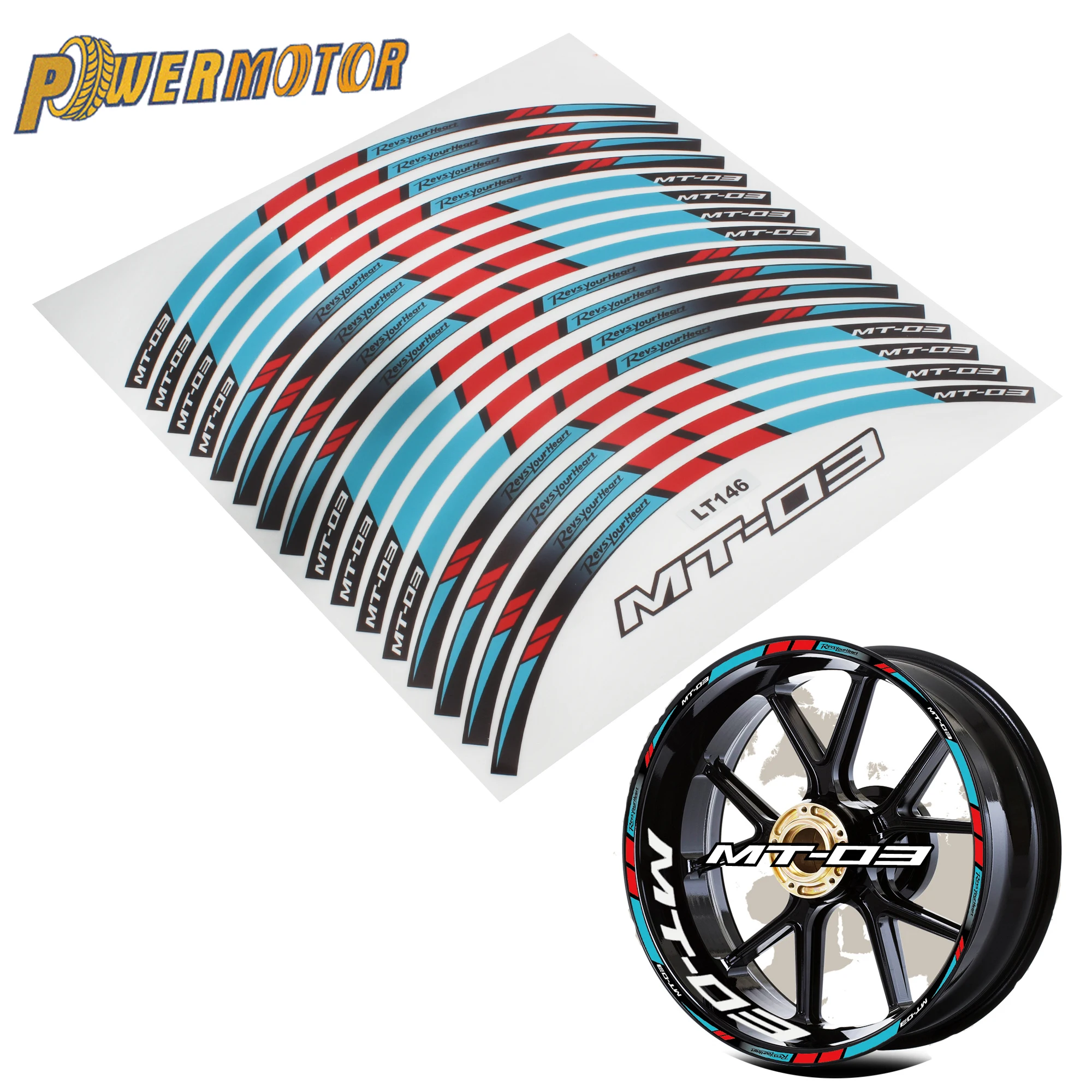 

Reflective Motorcycle Wheel Hub Stripe Tire Decal Tape For Kawasaki MT03 Motocross Rim Tape Waterproof