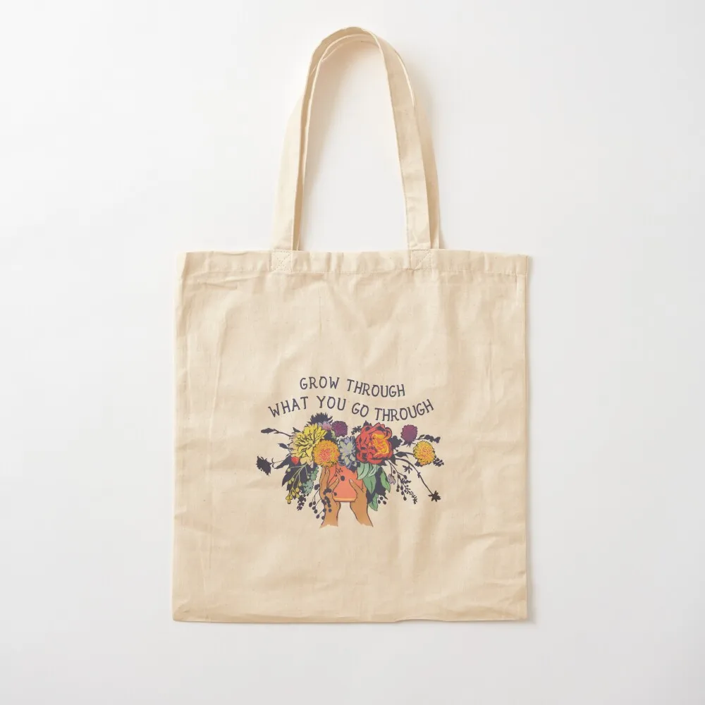 تنمو من خلال ما تذهب من خلال حمل حقيبة لطيف كيس مزموم أكياس فاخرة للنساء حمل حقيبة الرجال شعار التسوق