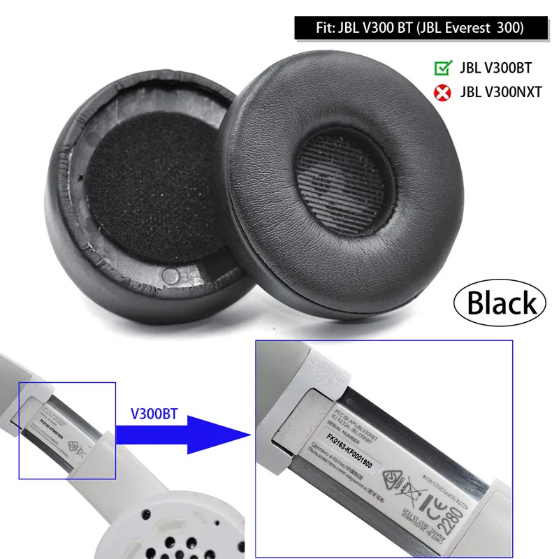 وسادات أذن بديلة لسماعات الرأس لـ jbl v300bt ، مصنوعة من الجلد ، الناعم ، رغوة الذاكرة ، الإسفنج ، مع مشبك ، جديد