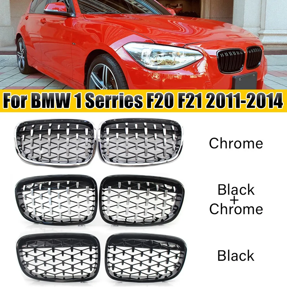 

Для BMW 1 серии F20 F21 2011-2014 2x автомобильная решетка из АБС-пластика, передняя решетка почек, детали в ромбовидном стиле 51137239022 51137239021 51137262119