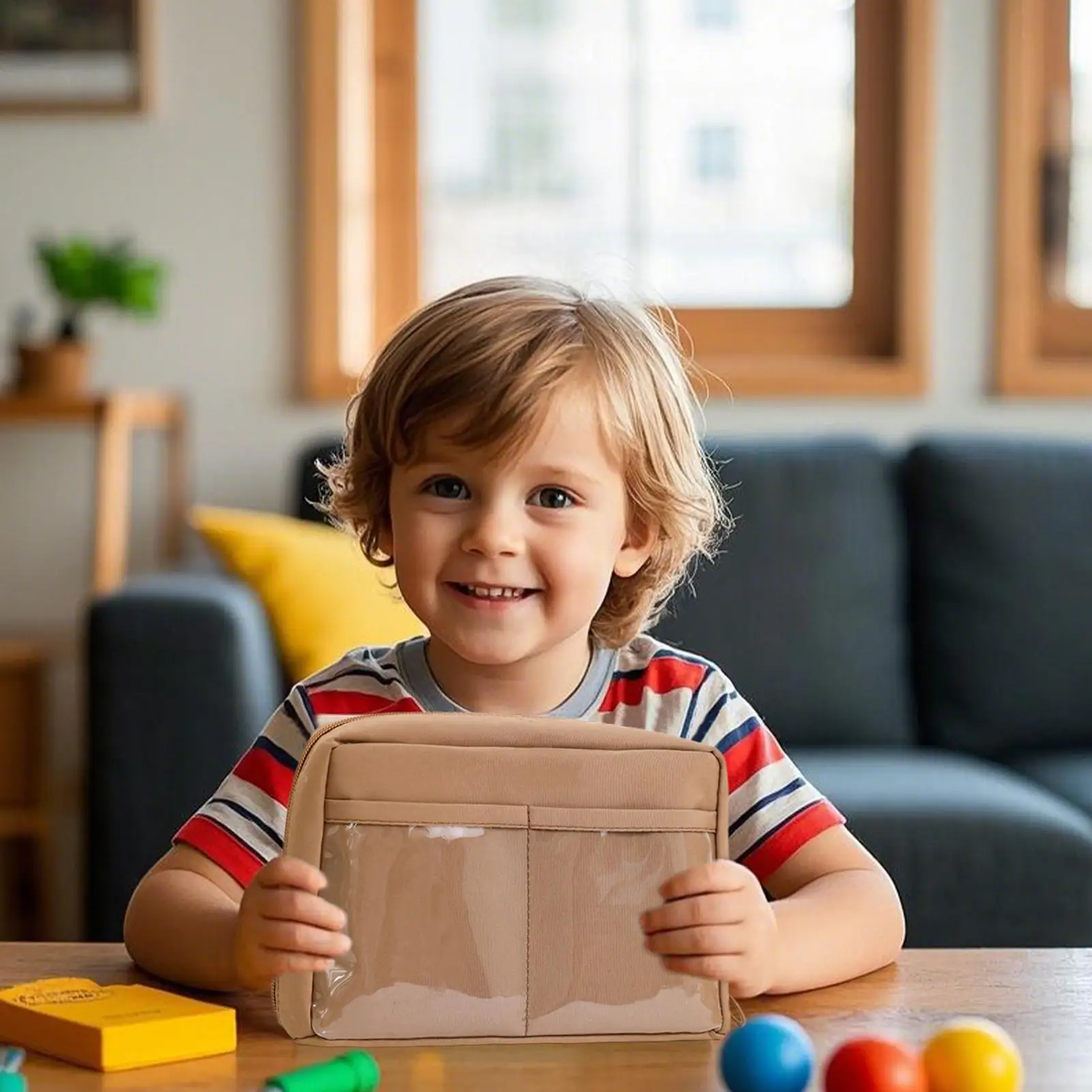 Kotak Pensil Capybara Set Alat Tulis Capybara Lucu Termasuk Stiker Kompartemen Kanvas Kantong Pena dengan Gel Gantungan Kunci Stabilo