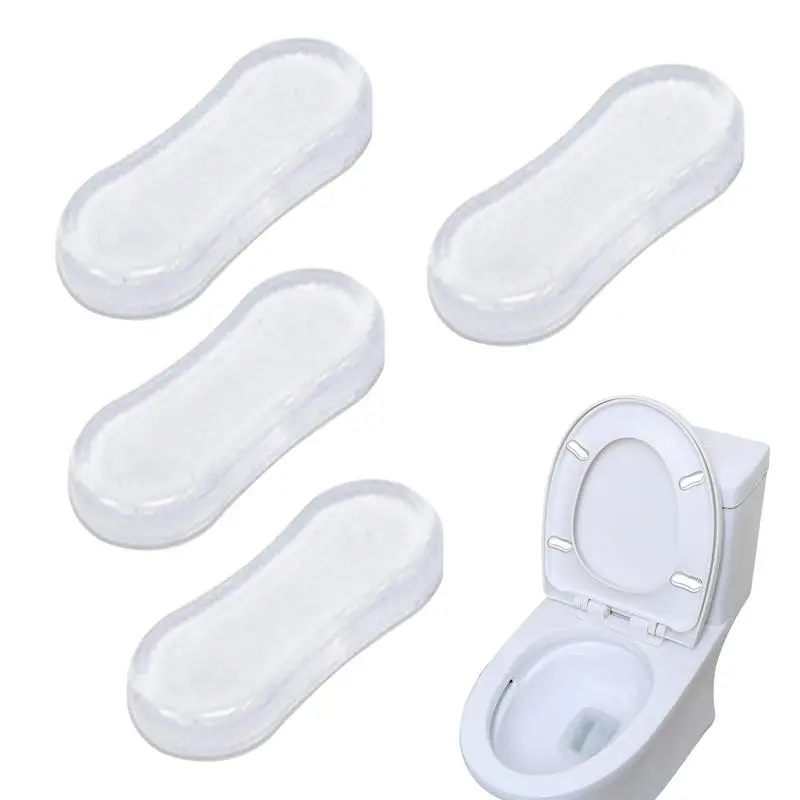 Toilet Seat Bumpers Pads Silicone Pads For Toilet Seat Lid 4pcs Clear Toilet Seat Bumper Replacement For Hotels Hospital home