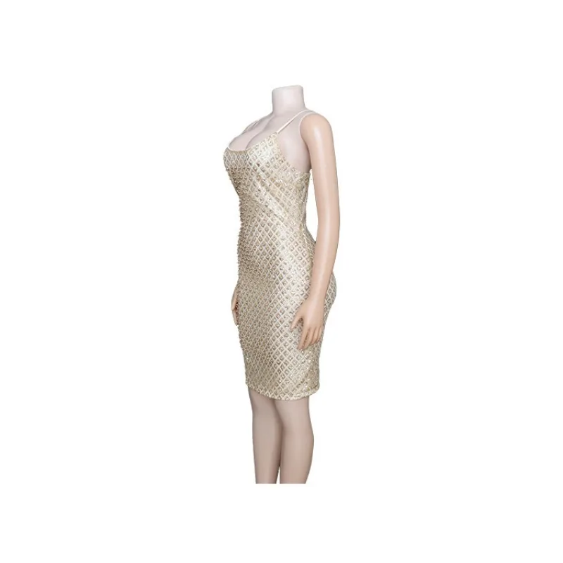 2024 Party Sequin Dress Ladies Nightclub Sexy Dress Strapless Sleeveless Sequin Stitching Mesh Bodycon New Fashion Mini Dress