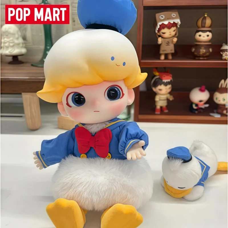 Pop Mart Dimoo Donald Duck 1/8 Bjd Series Anime Action Figure Guess Bag Ornament Figurines Home Decor Desktop Dolls Model Girls