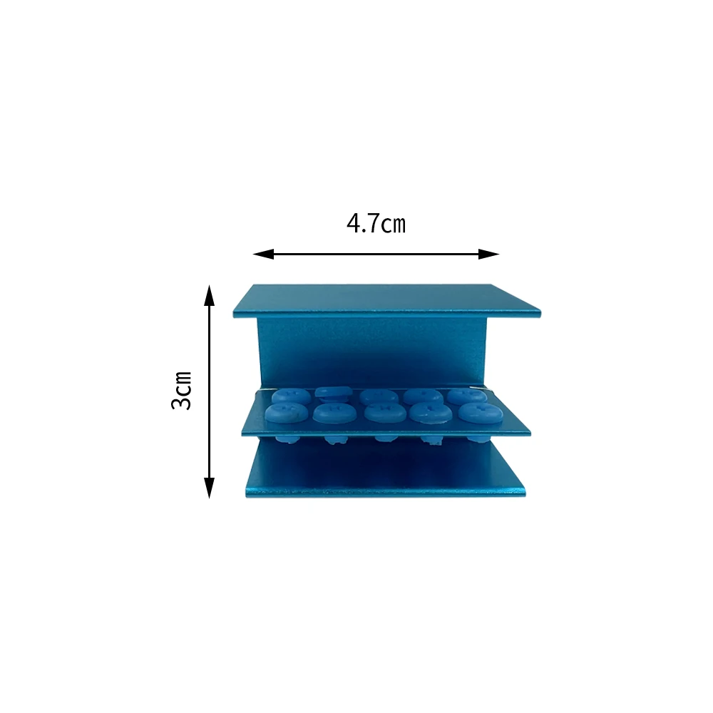 10 Holes Dental Burs Holder Block Case For High Speed Burs& Low Speed Burs Dentistry Autoclavable Disinfection Box Dentist Tools