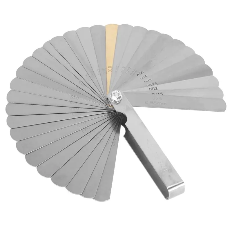 LLCS-128 Set Distance Gauge Feeler Gauge Valve Teaching Feeler Gauge 0.04-0.88 Mm Gap Dimension