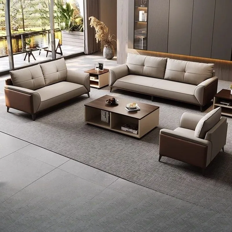 Office Sofa Conference Sofa Sofa Coffee Table Combination Set Reception Room Business