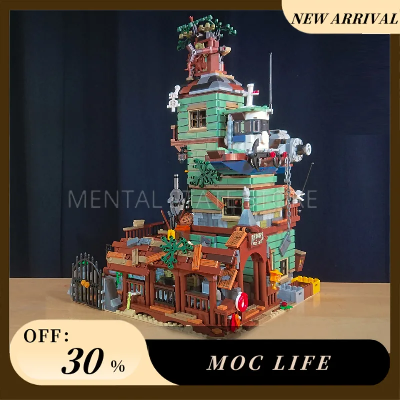 2238PCS Customized MOC Hidden Harbour Side Building Blocks Technology Bricks DIY Creative Assembly Education Toys Holiday Gifts