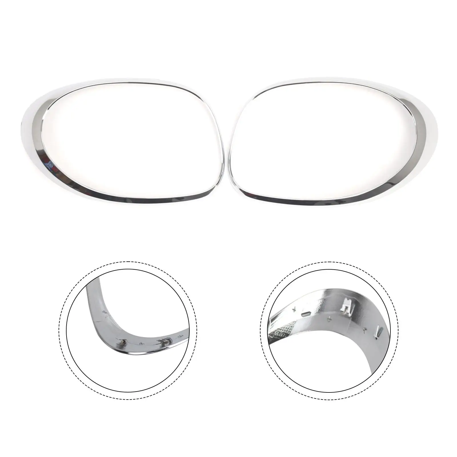 68235995AA 68235996AA FOR FIAT 500L 2014-2020 Left Right Rear Taillight Trim Ring Frame Silver Rings Bezel Trim Car Accessories