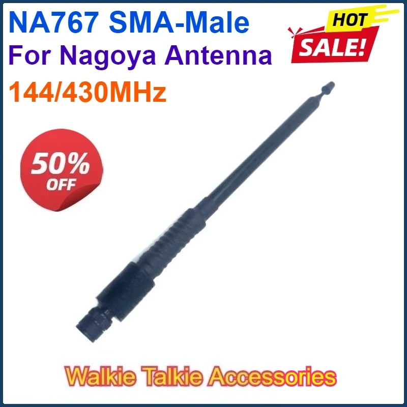 

2PCS NA767 Nagoya Antenna Tunable BNC 144/430MHz Adjustable Stretched Telescopic Wide Band for Kenwood for ICOM for Motorola