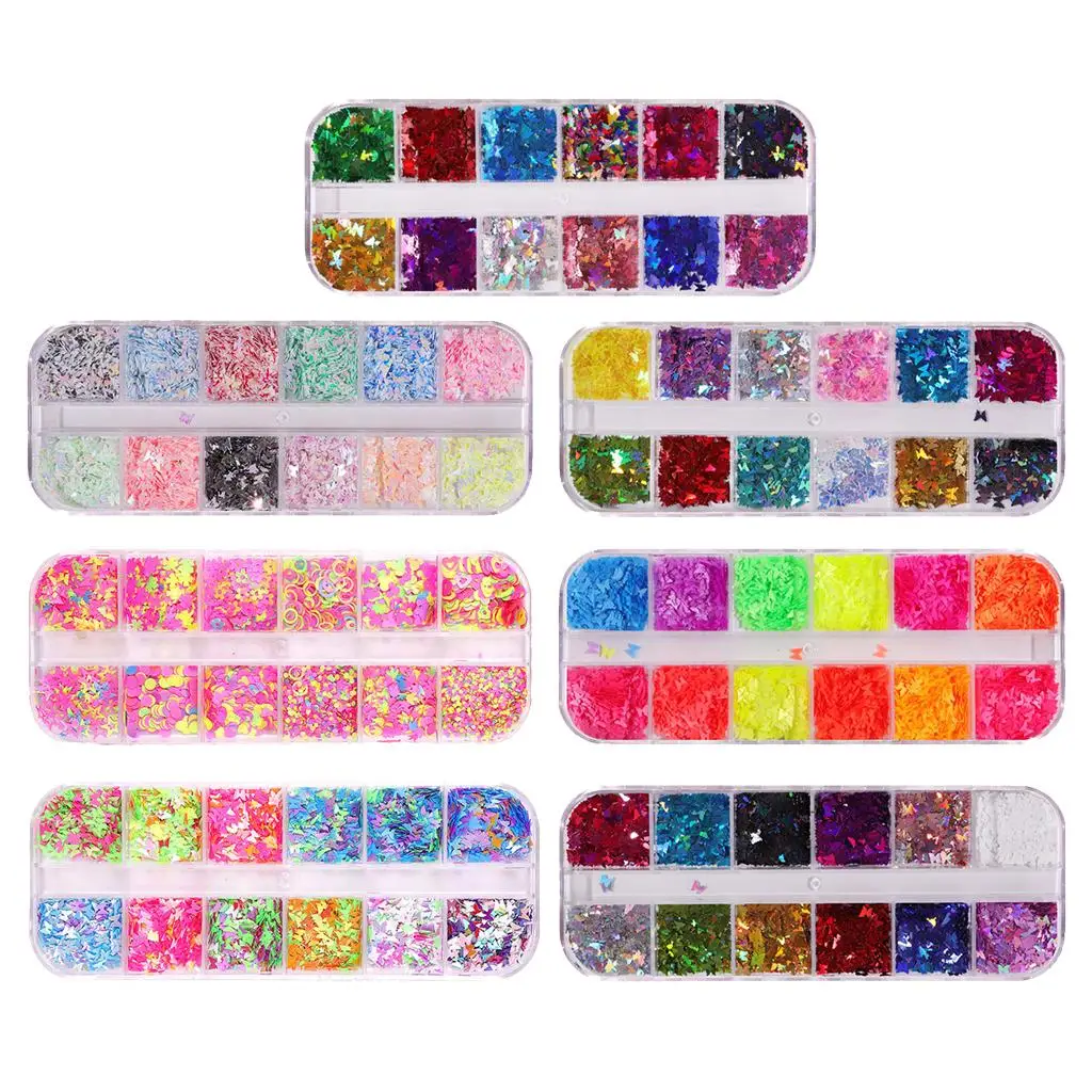 12 Glitter Sequins Butterfly Supplies for Table Decorations and Various Other Decorative Arts