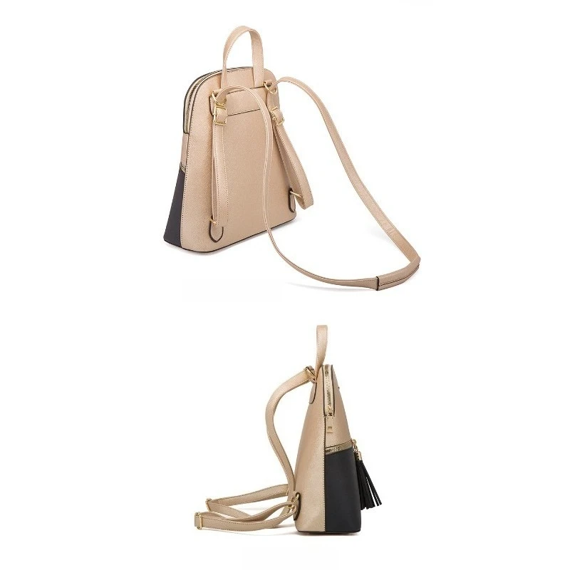 4pcs/set Woman Fashion Backpack Set Female Shoulder Crossbody Bag Set PU Leather Purse Clutch Bag Luxury Card Holder Women Gift