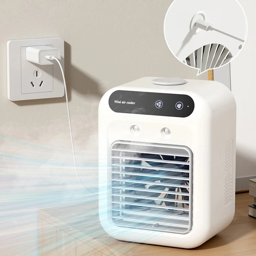 

Portable Air Conditioner Mini Spray Cooling Fan Electric Air Cooler Air Conditioning 2-speed Air Cooling Fan Home Humidifier Fan