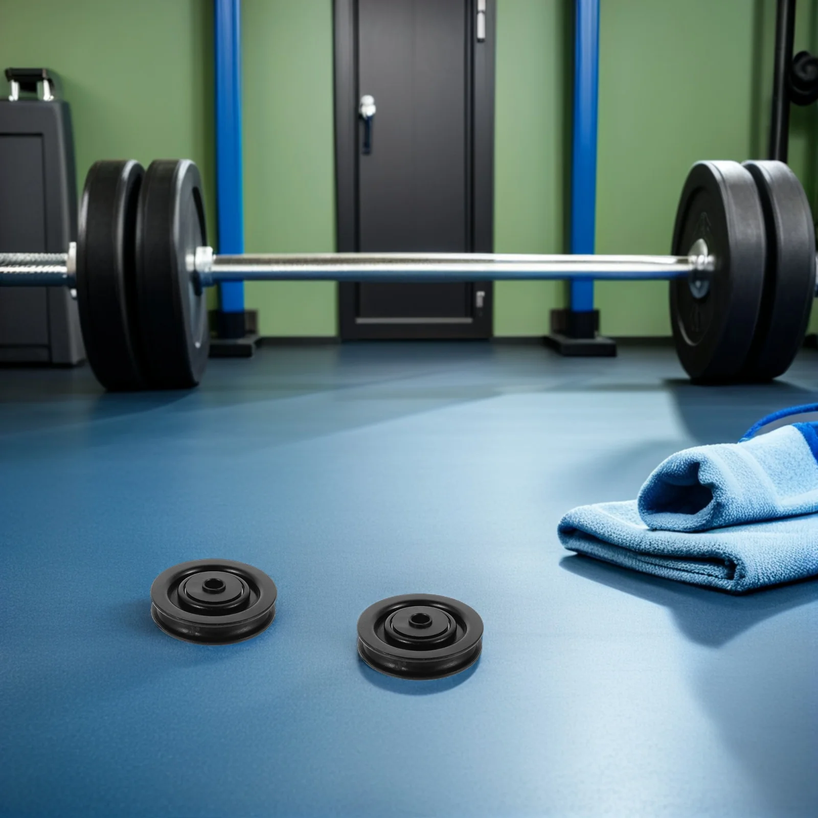 4 قطعة عجلة بكرة تحمل النايلون قدرة تحميل عالية أداء سلس العالمي الصالة الرياضية كابل بكرة استبدال أجزاء