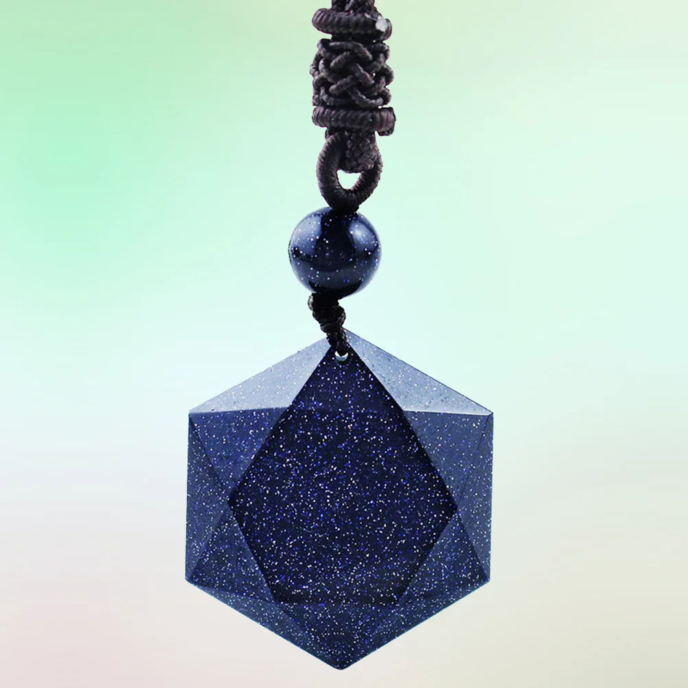 

Unique Blue Sandstone Pendant Star Necklace Exquisite Classic Design for DIY Jewelry and Accessories Men Women Couple Students