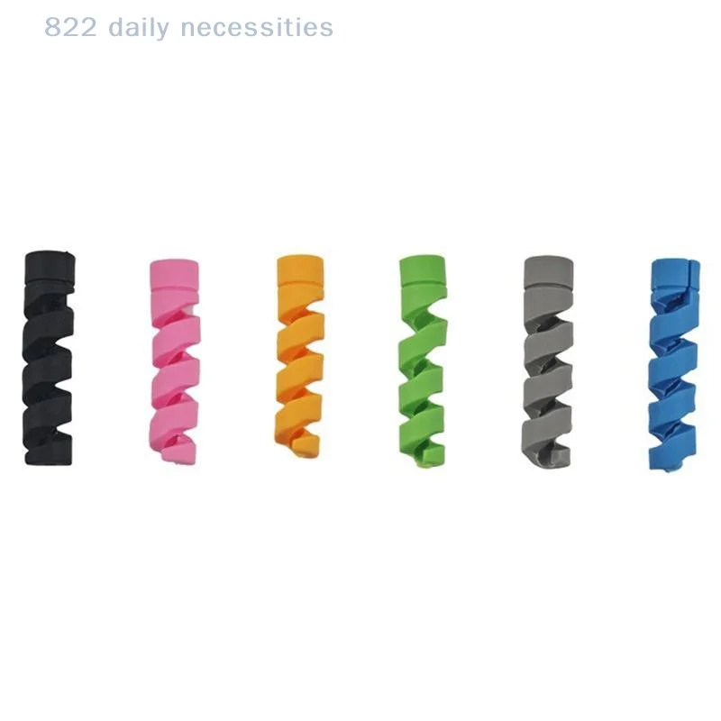 convenientCable Protector Silicone Spiral 20PCS USB Winder Saver Cover Durable Flexible Cord Management for Charger Home Office