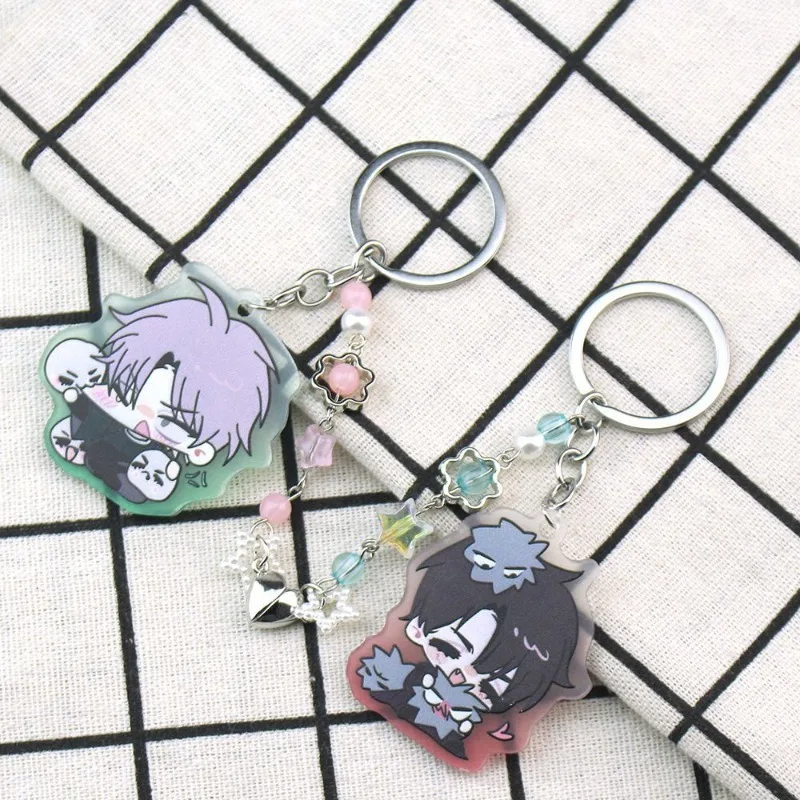 창의적이고 귀여운 인기 애니메이션 외계인 캐릭터 키체인 여성용 액세서리 가방 이반 틸 키링 팬 커플 친구 선물