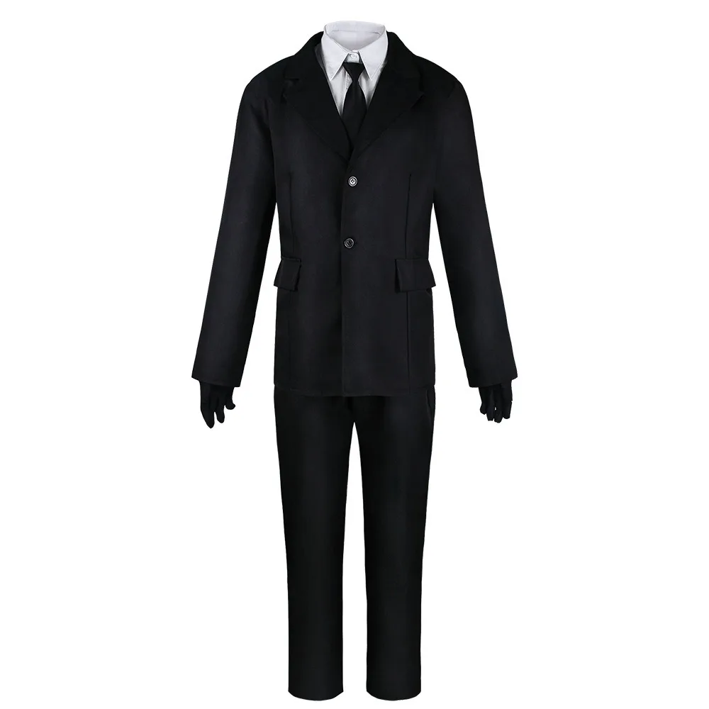 Dazai cosplay traje preto trench jaqueta calças luvas bandagem dazai osamu outfits uniforme halloween kostum para anime comic con