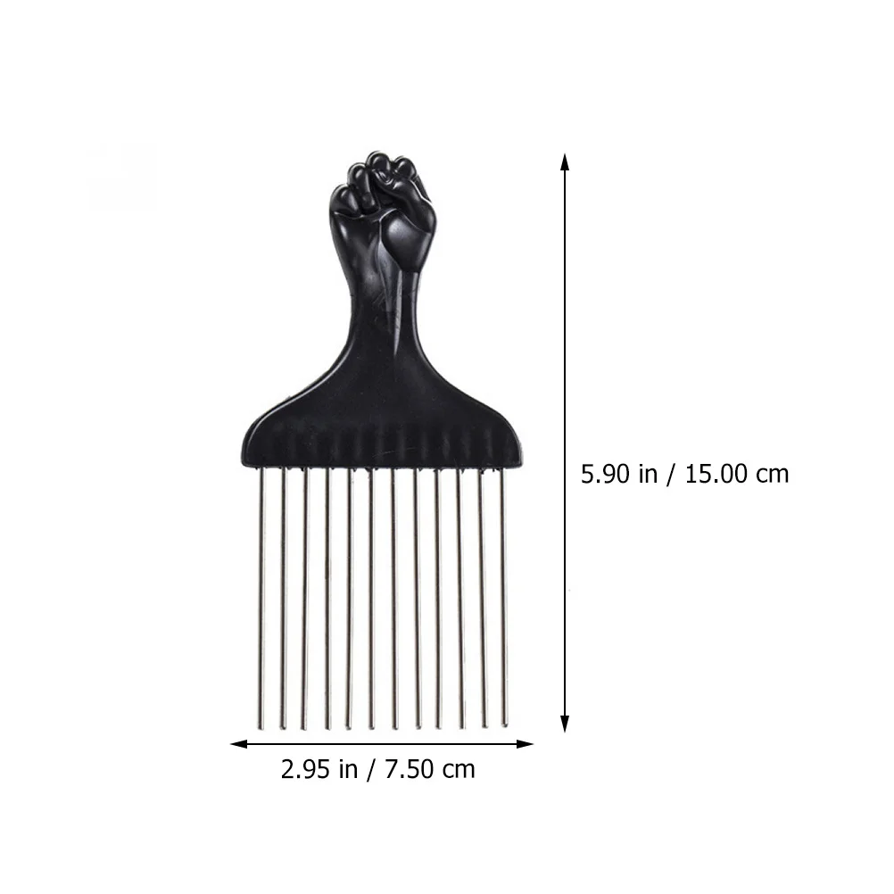 

6Pcs Steel Needle Afro Pick Combs Metal Teeth Hair Styling Tools Portable Lightweight Afro Braids Men Styling Steel Combs