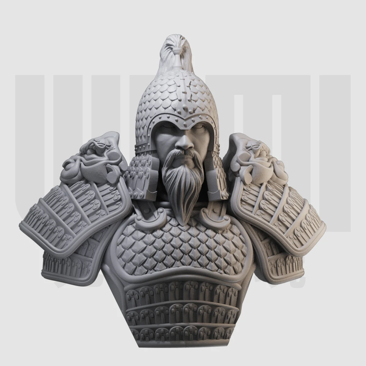 1/10 656 Ancient Style Three Kingdoms General Soldier Half Bust GK Resin White Model Handmade Model