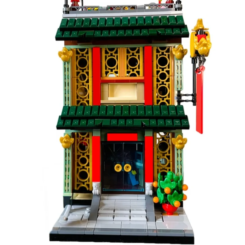 Chinese theme chinese restaurant modular bricks china traditional festivals blocks city house architecture moc unique display