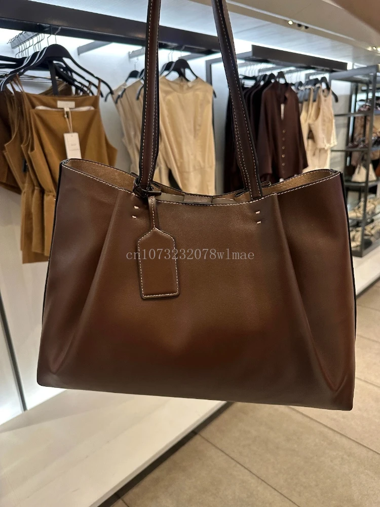 Women Large Capacity Handbags Fashion Luxury Designer PU Leather Shoulder Bag Versatile Commuter Bucket Bag Female Tote Bags