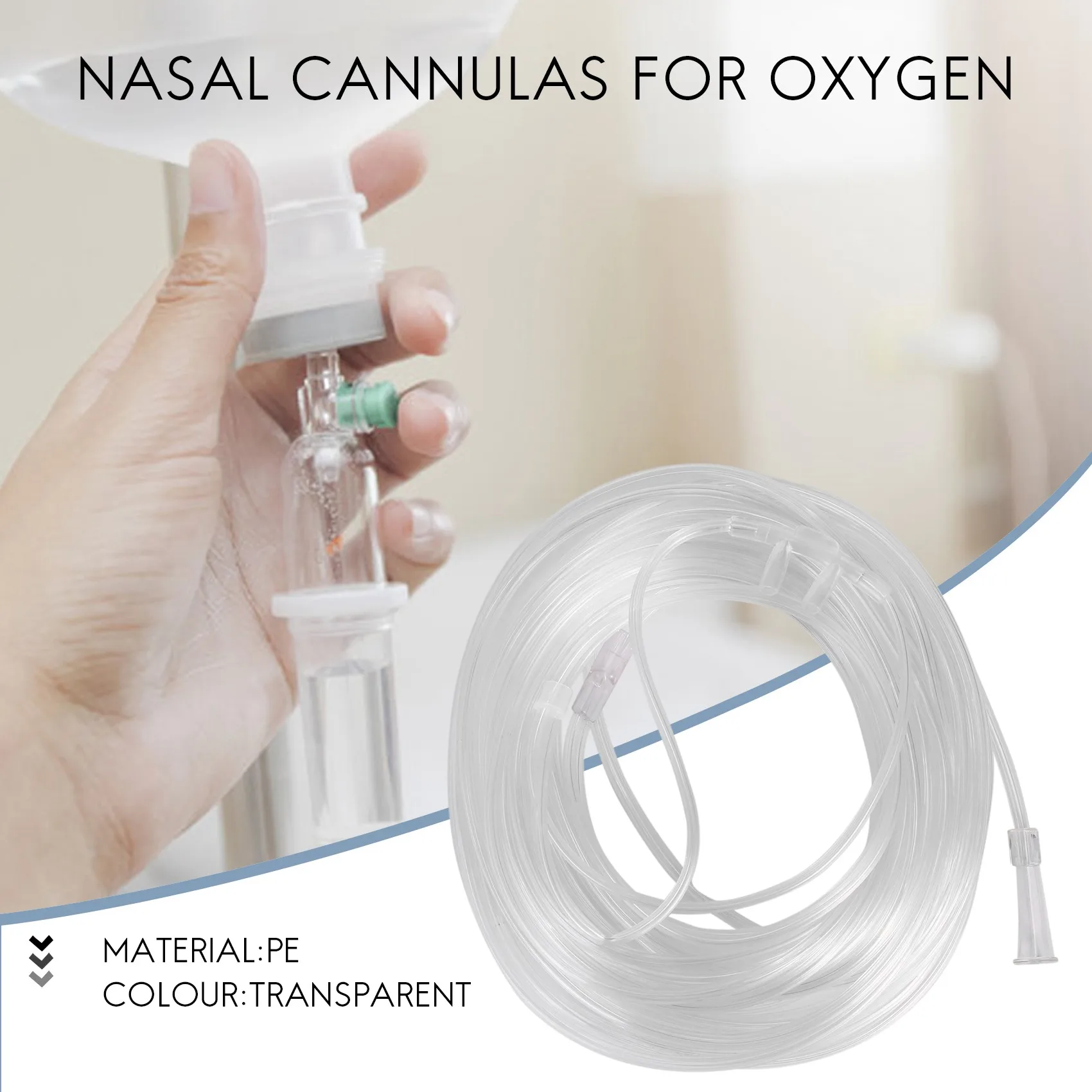 Tubo de oxígeno Nasal suave, cánula de oxígeno, adecuado para generador de oxígeno, 8M