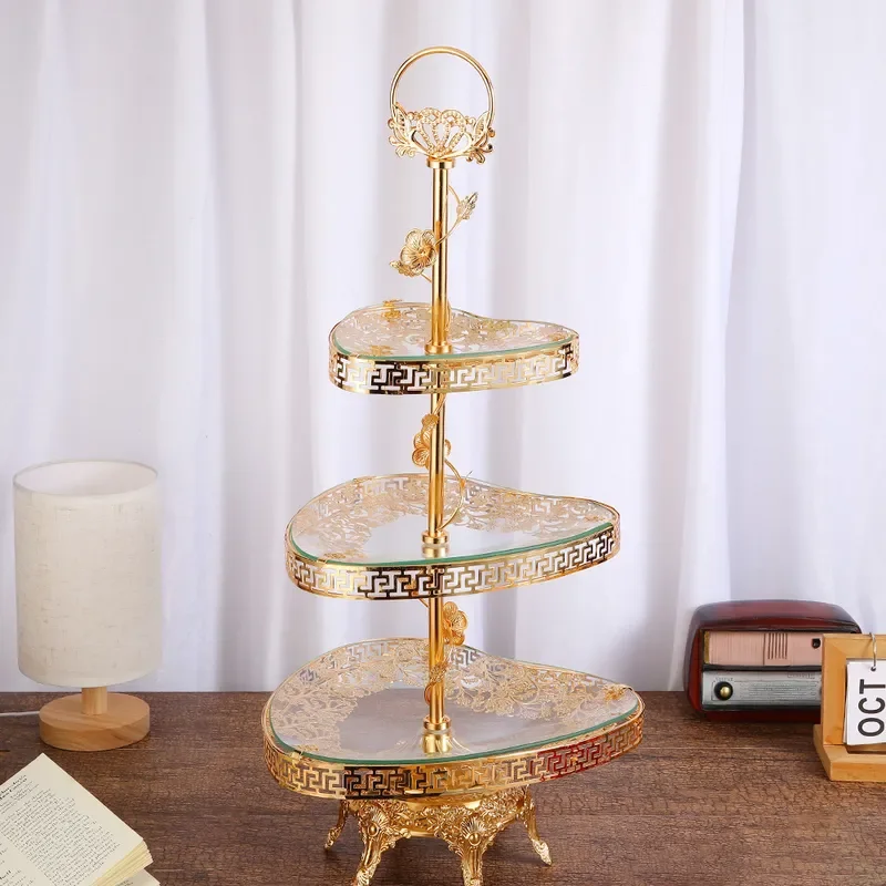 Nordic Style Multi Layer Fruit Plate Stand Modern Snack Tray for Living Room Tea Table Dried Fruit Holder Home Decor