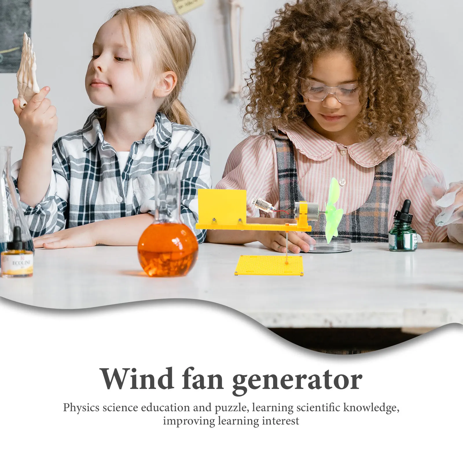

Wind Generator DIY Mini Small Windmill Turbines Winds Model Science Experiment Motor